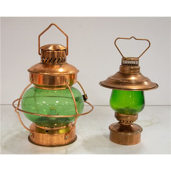 TWO AUTHENTIC OIL LAMPS NOT USED VINTAGE