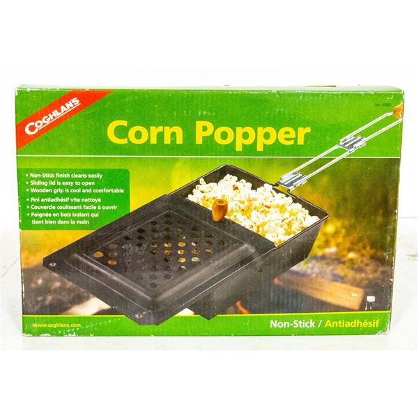 NEW "COGHLANS" CAMPFIRE CORN POPPER NO-STICK SLI