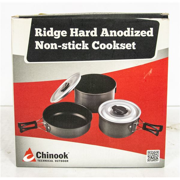 NEW CHINOOK RIDGE HARD ANODIZED NON-STICK COOKSET