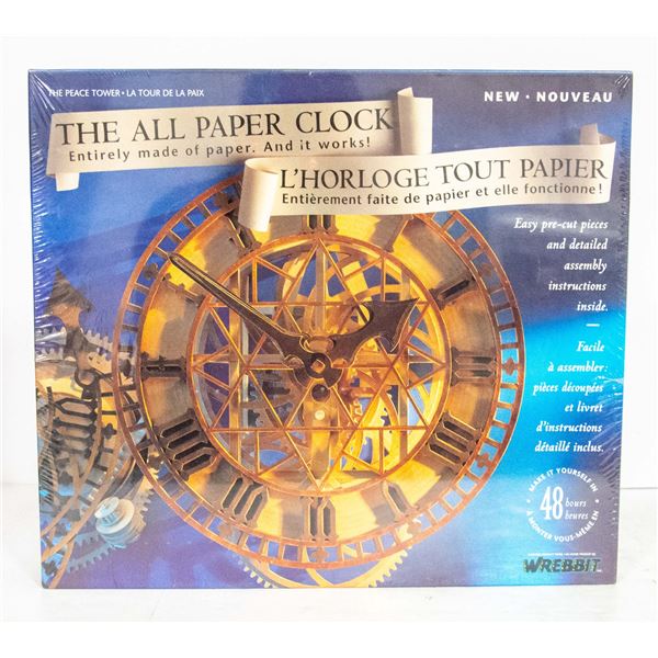 SEALED "WREBBIT" ALL PAPER WORKING CLOCK MODEL P