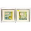 Image 1 : 2 ABSTRACT ART SHOW HOME PRINTS 19 IN X 19 IN
