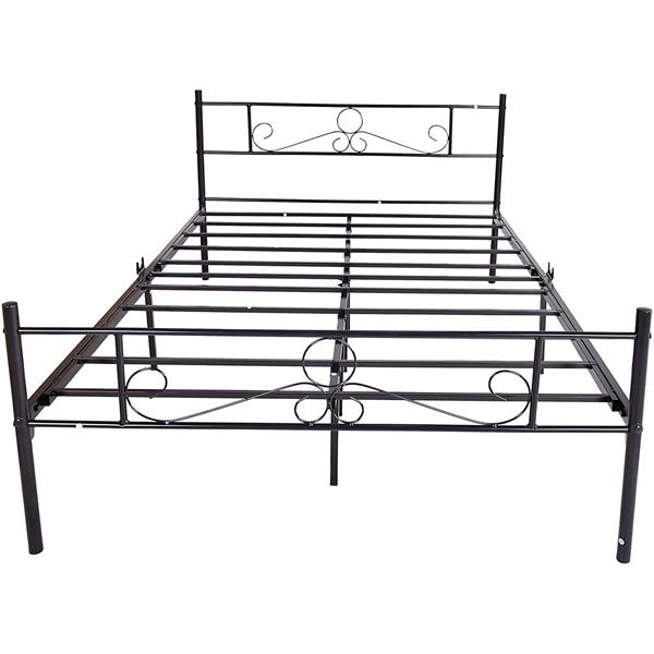 NEWLY ASSEMBLED FULL SIZE METAL BLACK BED FRAME