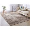Image 1 : NEW SUPER SOFT SHAG AREA RUG, 88 X 64", KHAKI