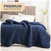 Image 1 : NEW REPACKED HEARTH AND STONE CHUNKY KNIT BLANKET