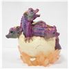 Image 1 : DRAGON IN AN EGG FIGURINE