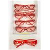 Image 1 : 6 PAIRS RED DESIGNER SUNGLASSES