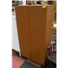 WOOD TONE VINTAGE TWO DOOR CABINET