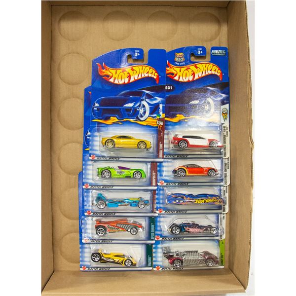 10 NEW OLD STOCK HOT WHEELS