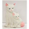 Image 1 : VINTAGE CAST IRON WHITE CATS DOOR STOP