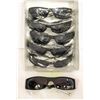 6 PAIRS BLACK DESIGNOR SUNGLASSES