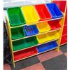 Image 1 : 12 BIN TOY ORGANIZER RACK - 34 X 31 X 11D