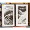 Image 1 : PAIR OF OCEAN PRINTS FRAMED 53 IN X 19 IN