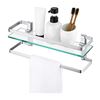 Image 1 : NEW KES BATHROOM GLASS SHELF WITH TOWEL BAR