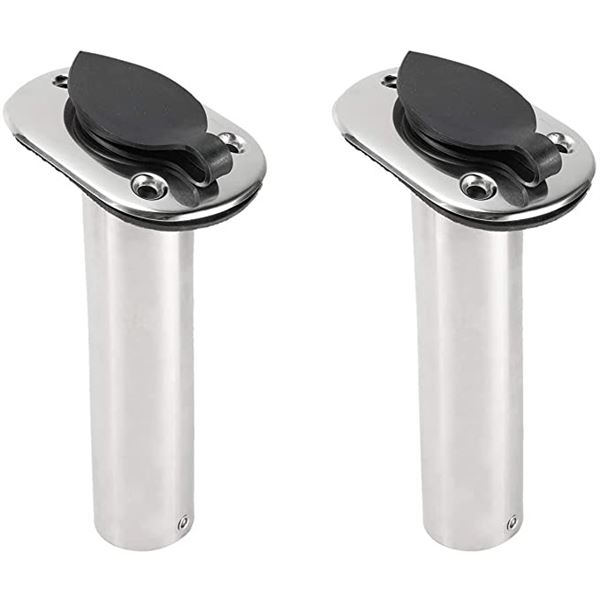 PAIR OF NEW STAINLESS FISHING ROD HOLDERS