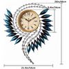 Image 2 : NEW REPACKED CRYSTAL METAL WALL CLOCK, SILENT