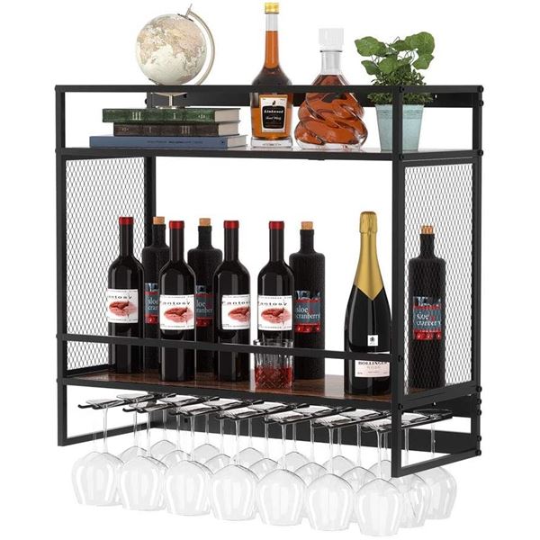 NEW IN BOX DULCII WALL MOUNT INDUSTRIAL WINE RACK