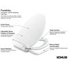 Image 3 : NEW KOHLER 76923-0 ROUND FRONT BIDET SEAT