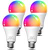 Image 1 : 4 PACK OF SMART WIFI COLOR CHANGING LED BULBS