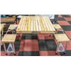 Image 2 : NEW CHILDRENS WOOD AND METAL FOLDING PICNIC TABLE