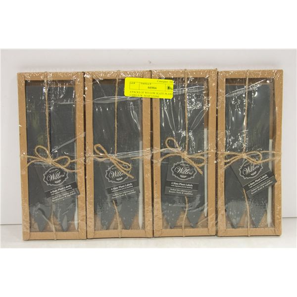 4 PACKS OF WILLOW SLATE PLANT LABELS W. SOAP STONE