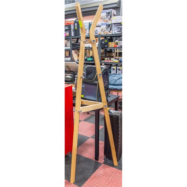 WOOD COAT RACK 72" TALL