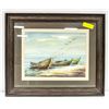 Image 1 : 20X23" BOATS ON A BEACH