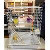 Image 1 : LARGE BIRD CAGE WITH ACCESSORIES, INCLUDES FOOD