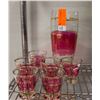 Image 1 : ESTATE CLEAR AND PINK GLASS COCKTAIL SET