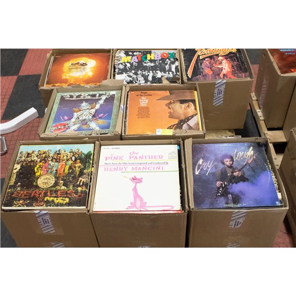 PALLET OF RECORDS CONTAINS ROCK POP COUNTRY