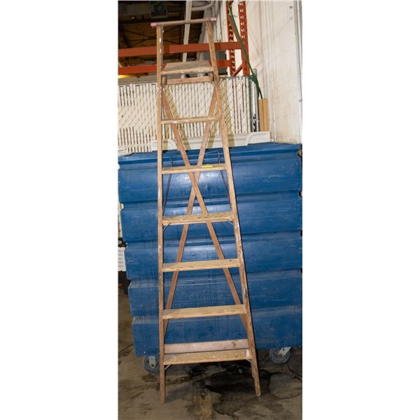 8 FOOT WOODEN LADDER