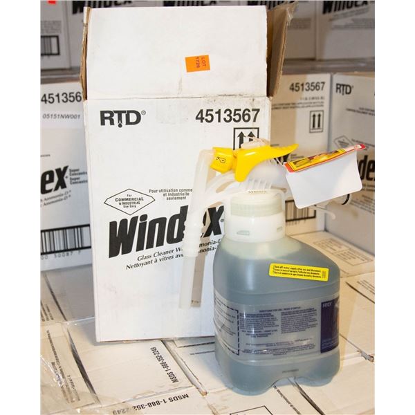 CASE OF COMMERCIAL WINDEX WITH APPLICATOR BOTTLES