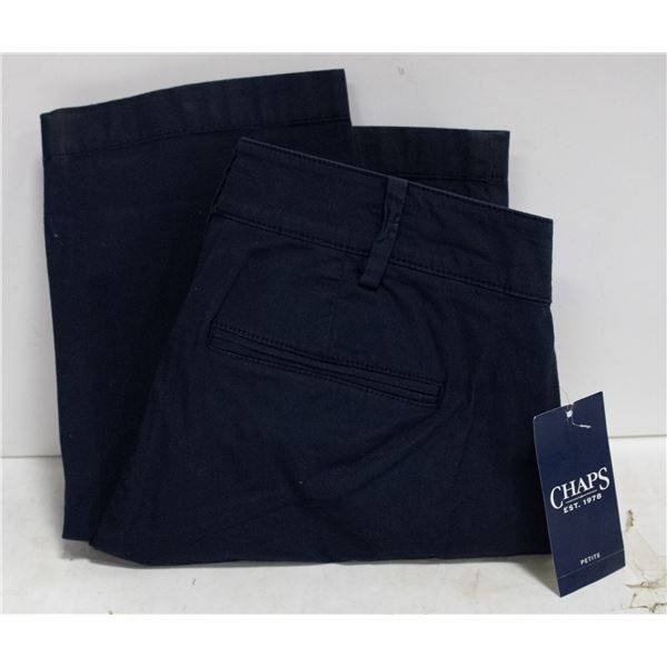 NEW CHAPS PETITE SIZE 8P SKINNY NAVY BLUE PANTS