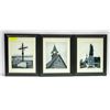 Image 1 : 3 FRAMED CHURCH PRINTS 15 IN X 12 IN