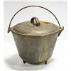 7QT CAST IRON CAULDRON POT WITH LID