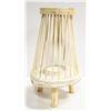 Image 1 : WHITE OUTDOOR CANDLE HOLDER 16.5" TALL