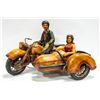 LARGE MOTORCYCLE AND SIDECAR APPROX 24 INCH