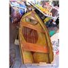 Image 1 : Custom Wood Carved 10' Dinghy w/Motor Mount & Stand