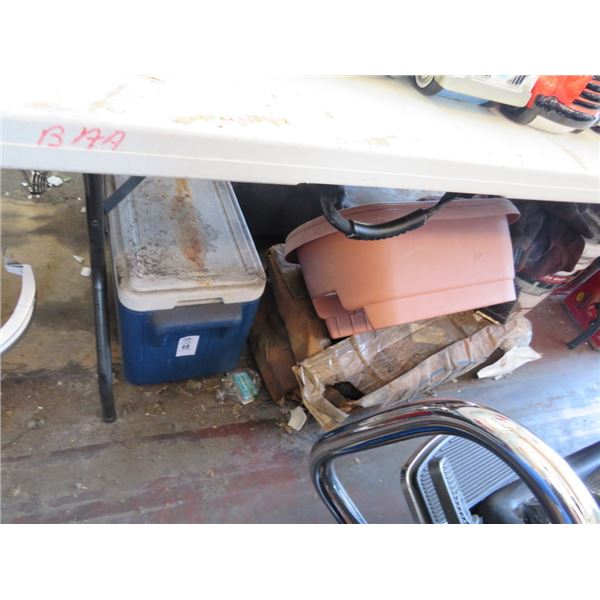 Cooler, Asst. Appliances Under Table