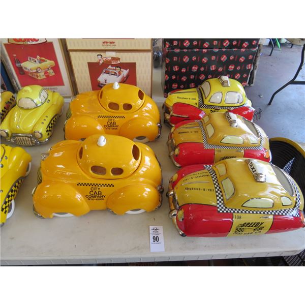 5-Cab Car/Cookie Jars - 5 X $
