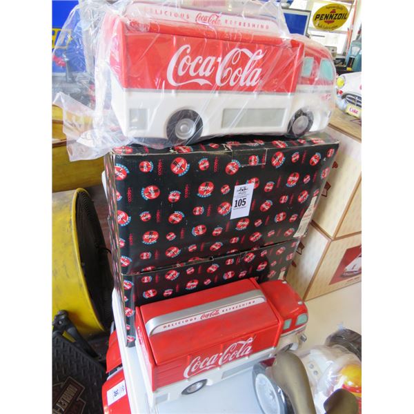 4-Coca Cola Truck Cookie Jars - 4 X $