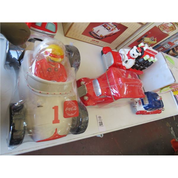 5- Coca Cola/Pepsi Cola Car/Truck Cookie Jars - 5 X $