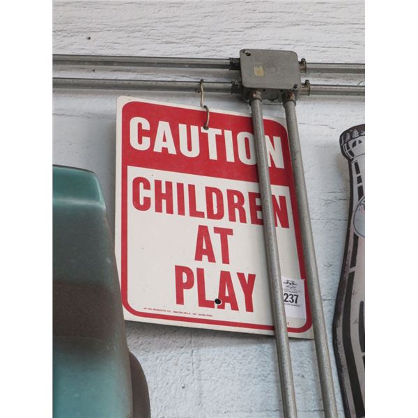 Children At Play Metal Sign