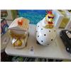 Image 1 : 2-Shoe/Rooster Cookie Jars - 2 X $