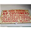 Image 1 : Great Atlantic/Pacific Tea Company Metal Parking Sign