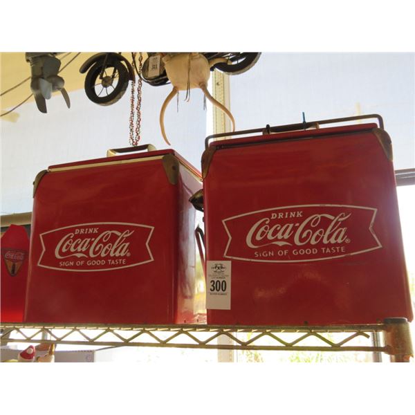 2-Coca Cola Vintage Style Cooler - 2 X $