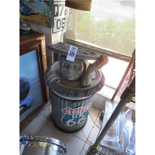 Route 66 Garbage Can & Man Hole Guy