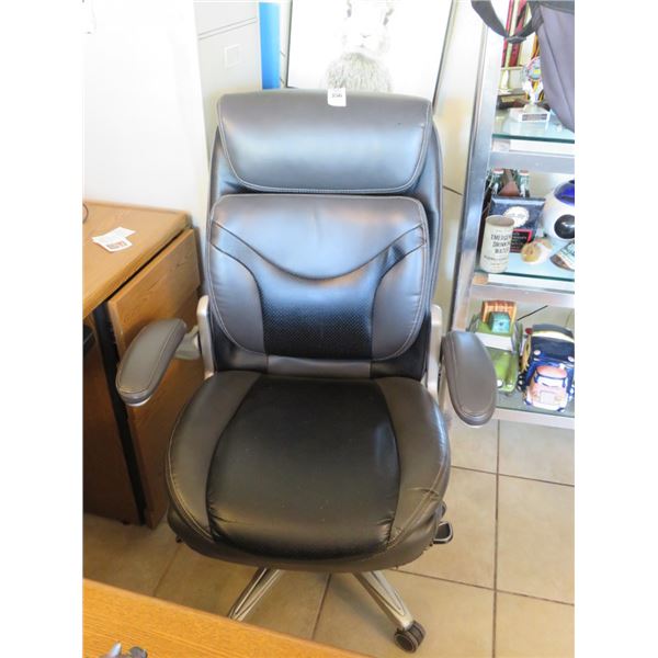 3-Leather Office Chairs - 3  X $