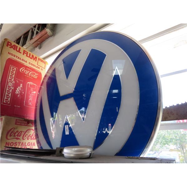 VW  Plastic Lighted 2 Sided Sign