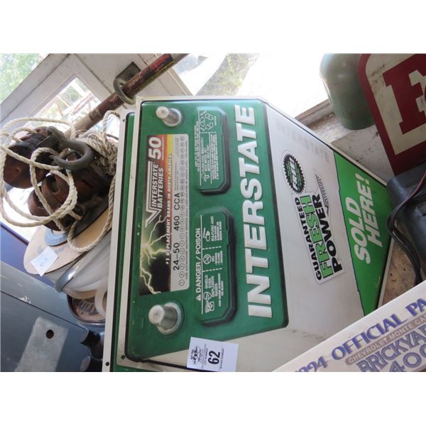 2 Interstate Batteries Tin Sign 2 X $