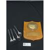 Image 1 : Vintage 1963 United Airlines Presentation Plaque & Airline Cutlery